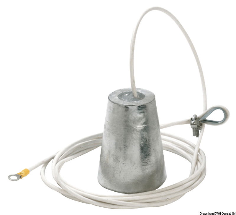 Completo di cavo di fissaggio.