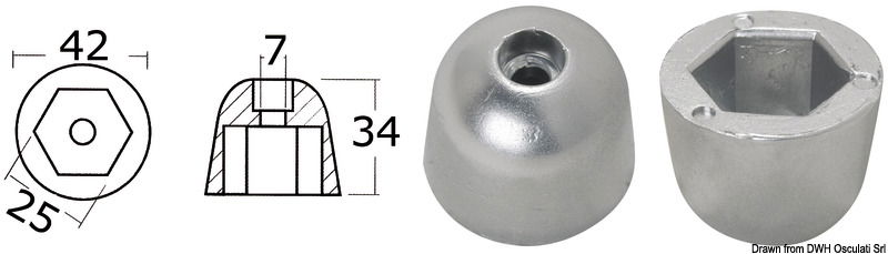 Zinc spare anode orig. ref. 101180