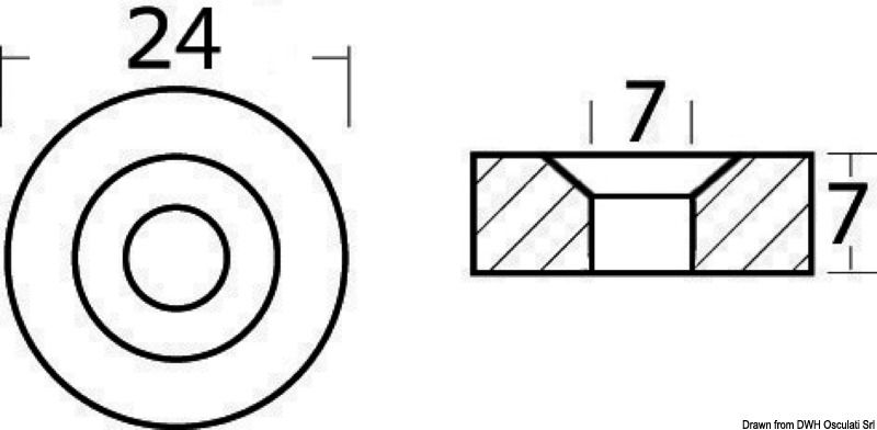 Aluminium washer 24x6.5