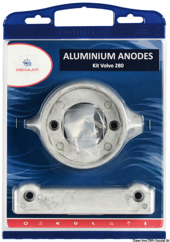 Anode kit for Volvo engines 280 aluminium