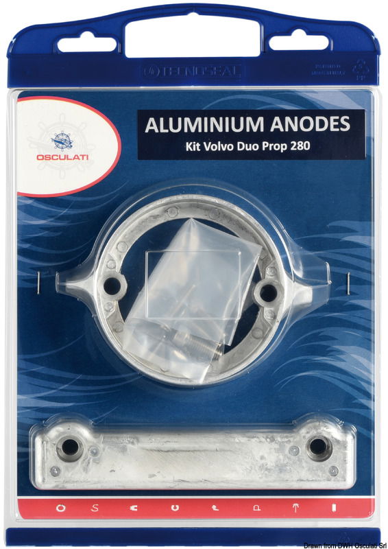 Anode kit for Volvo engines 280DP magnesium