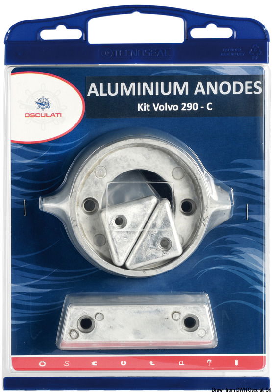 Anode kit for Volvo engines 290 aluminium