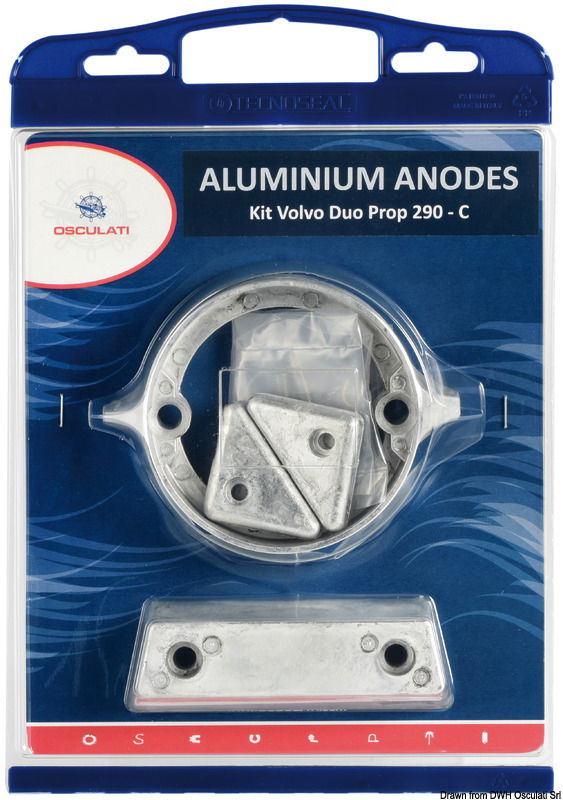 Anode kit for Volvo engines 290 DP magnesium
