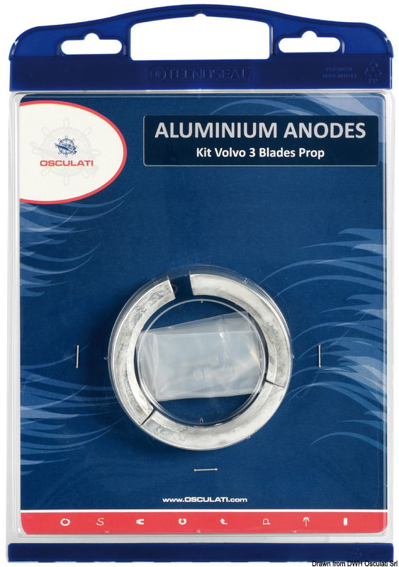 Anode kit Volvo engines 3 blade propeller magnes.
