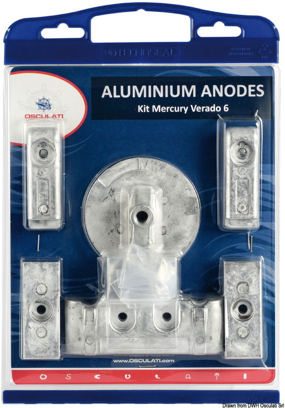 Anode kit for Verado 6 8-pcs. zinc