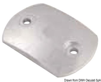 Convex zinc anode plate 80x55 mm