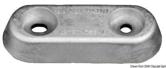 Magnesium oval Vetus type anode 250 g