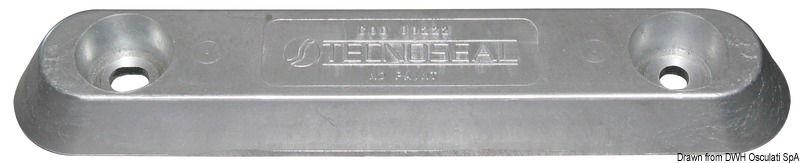 Aluminium oval Vetus type anode 900 g