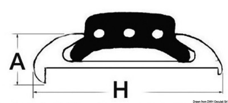 Con inserti in PVC flessibile in vari colori e terminabili da abbinare. Venduti in barre da 6 o 3 m.Ordine minimo 24 m per misura.