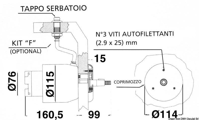 Completa di valvola di non ritorno.Per flange di montaggio vedi codici: 45.270.03; 45.270.04; 45.280.10.