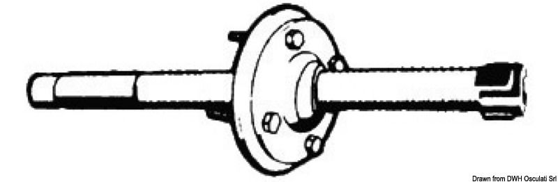Staffa S40 inox. In materiale resistente alla corrosione marina. Per passaggio monocavi comando timoneria.