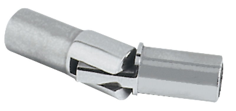 In acciaio inox AISI 316 lucidato a specchio.