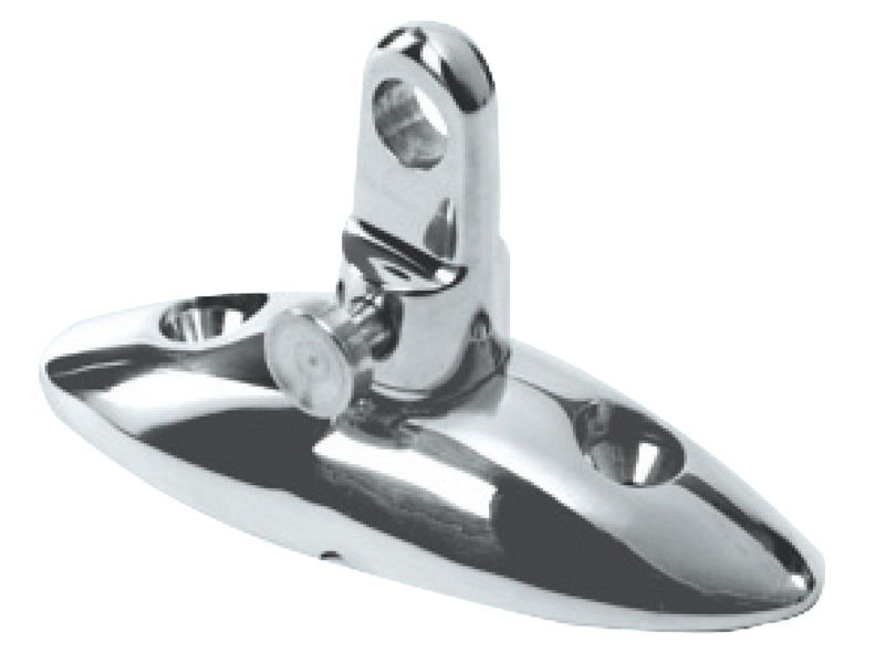 In acciaio inox AISI 316 lucidato a specchio, nuova versione carenata. Perno / foro da 6 mm