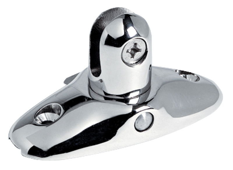 In acciaio inox AISI 316 con perno a forcella sfilabile.