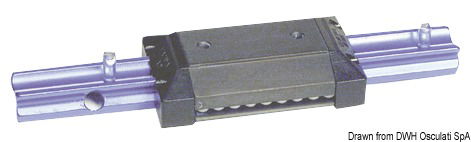 Realizzati in alluminio anodizzato duro a spessore con sfere in PTFE, garantiscono un’ottima scorrevolezza anche sotto carichi elevati. Provvisti di 2 fori filettati 5 MA. Per rotaia 62.940.08.