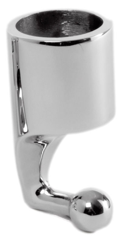 Sede di rotazione in nylon. Le due parti si separano velocemente sfilando l'apposita spina di sicurezza. Costruzione in acciaio inox AISI 316 lucidato a specchio.