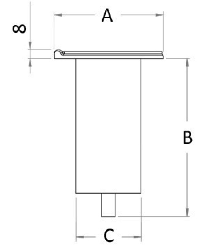 In acciaio inox con chiusura a cerniera, guarnizione di bloccaggio e controflangia di montaggio - 46.814.90.Predisposizione drenaggio dell’acqua per tubo da Ø 12 mm, compreso di controflangia di montaggio (cod. 46.814.90).La chiusura protegge con discrezione il bicchiere quando non è in uso.E’ possibile personalizzare il tappo con logo a richiesta.