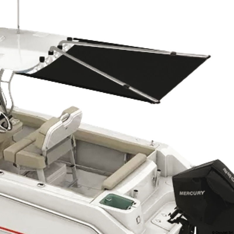 Kit di estensione progettato per ampliare la zona d'ombra.Universalmente installabile su qualsiasi T-Top equipaggiato con almeno 2 portacanna.Tela 220g/m2 in poliestere impermeabile ed UV resistestente ATLAS; tubi telescopici in acciaio inox.Non richiede alcun utensile o foro per l'installazione; facilmente removibile per stivaggio dopo uso.