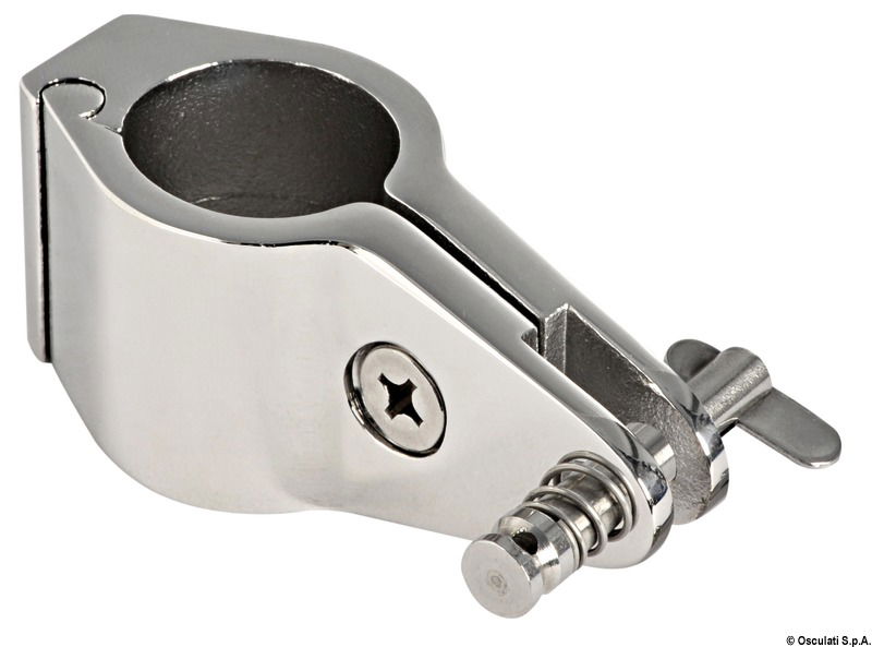 In acciaio inox AISI 316 lucidato a specchio.