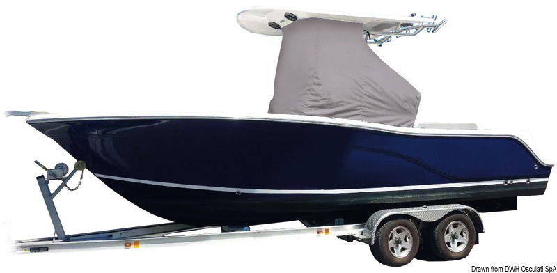 Facile da posizionare, si attacca sotto il T-Top. Banda elastica nella zona della seduta per garantire una buona aderenza.Chiusura completa tramite cerniera e nastro in nylon con fibbie a scatto per regolazione.Tessuto in poliestere impermeabile ATLAS da 240 g/m2, traspirante ed UV resistente.