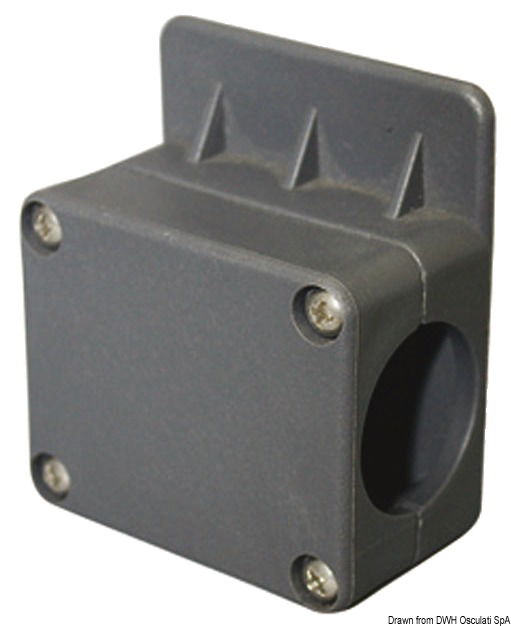 Realizzato con tubi di alluminio Ø32mm ed 1,6 mm di spessore.Consente l'alloggiamento sicuro e stabile di 6 canne da pesca.Completo di basi di fissaggio in nylon nero.