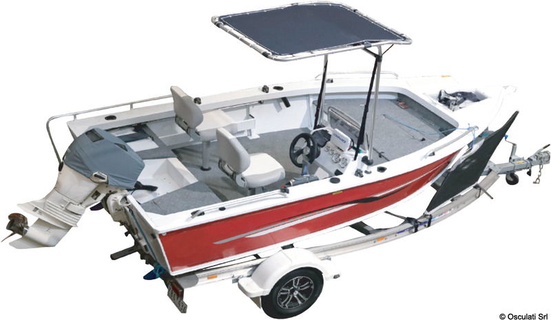 Struttura tubolare in lega leggera anodizzataAltezza regolabile (max 205cm); a riposo può essere retratto o sfilato dai supporti.Il sistema di fissaggio, totalmente regolabile, consente l'installazione sia sui lati sia sul fronte della consolle e si può utilizzare anche su consolle molto piccole.Al riposo può essere retratto o sfilato dai supporti.Il tessuto del Top è in poliestere ATLAS blu da 310 g/m2, impermeabile ed UV resistente.