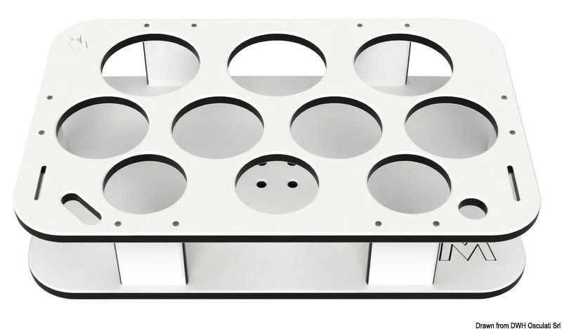 Realizzato in polietilene ad alta densità approvato dalla FDA e resistente ai raggi UVPuò contenere bottiglie di diverse dimensioni e trasforma il vostro piano da lavoro in un minibar durante le feste a bordo.