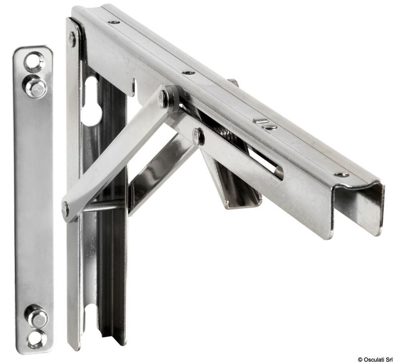 In acciaio inox lucidato, possono essere sfilati dal supporto a parete. Venduti a coppia. Carico max ammissibile 300 kg alla coppia.