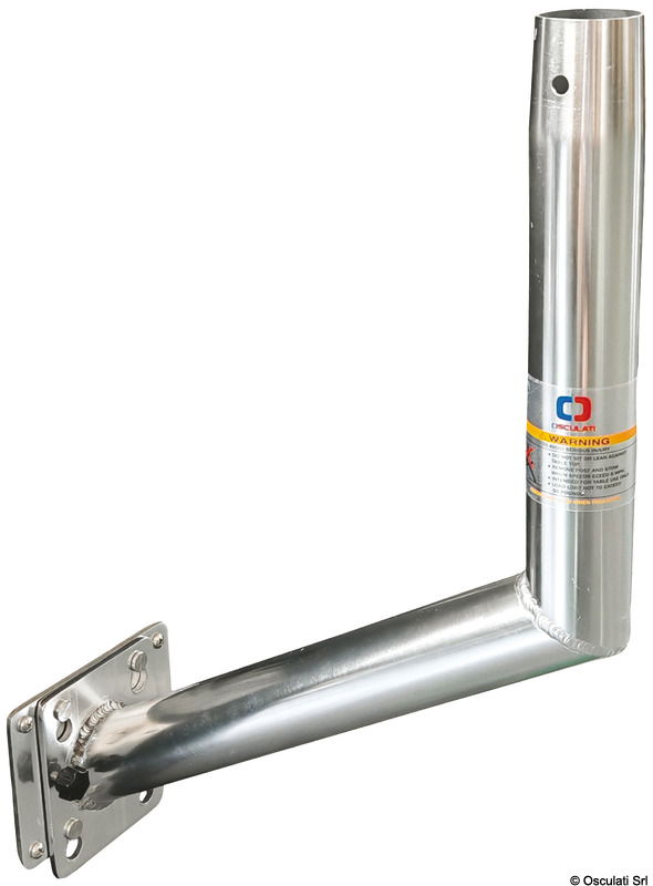 Sistema per montaggio gamba tavolo composto da una piastra di supporto da fissare ad una paratia laterale ed una gamba tavolo removibile.ll sistema è facilmente montabile e smontabile in pochi secondi per essere riposto nel gavone.Abbinabile ai tavoli in materiale composito 48.417.50; 48.417.51; 48.417.52