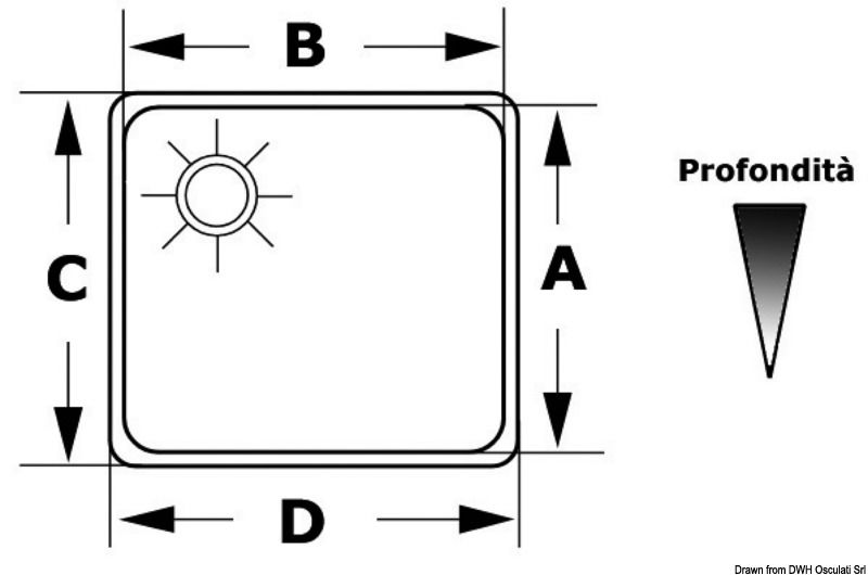 In acciaio inox lucidati a spazzola. La piletta di scarico non è fornita. I lavelli rettangolari sono abbinabili.