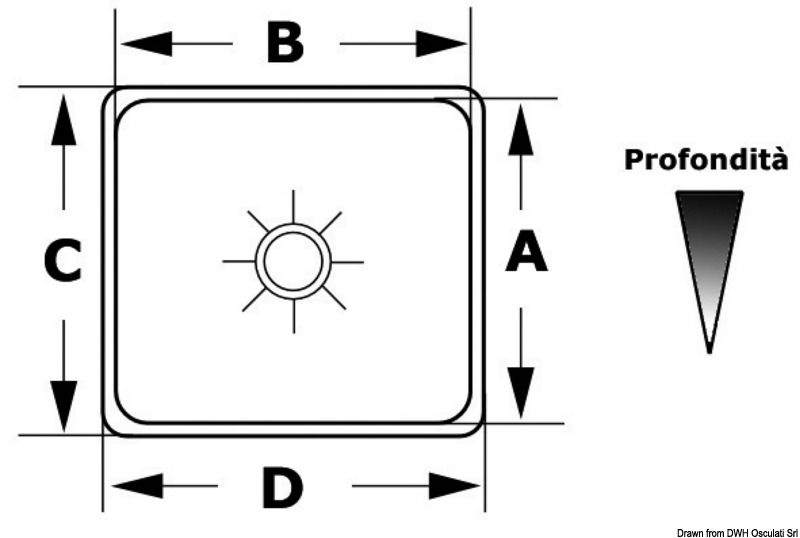 In acciaio inox lucidati a spazzola. La piletta di scarico non è fornita. I lavelli rettangolari sono abbinabili.