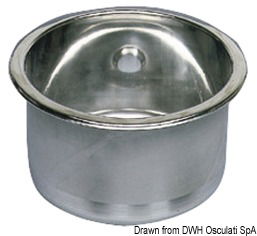 In acciaio inox lucidati a specchio. La piletta di scarico non è fornita.