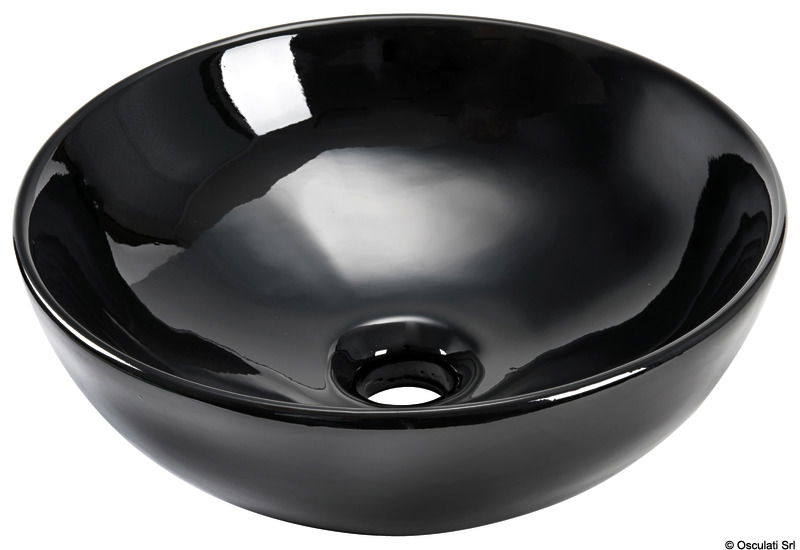 Hemispheric ceramic sink black 365 mm