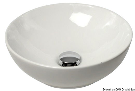 Ceramic hemispherical sink surface mounting Ø365mm