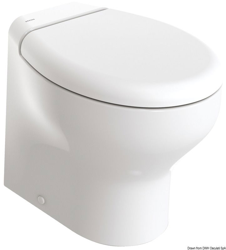 La seconda generazione del wc Silence Plus ‘a vaso grande’ ha una lunghezza di 51 cm per una sensazione di comfort ideale. Colore bianco, tazza in ceramica made in Italy, tavoletta in plastica termoindurente che nasconde il sedile e chiusura frizionata con tecnologia soft close.Pannello di controllo incluso. Sistema completo di elettrovalvola per bypassare l’impianto idrico di bordo. Per installazione con pompa di carico acqua di mare ordinare il codice 16.525.12 / 16.525.24 o simili.