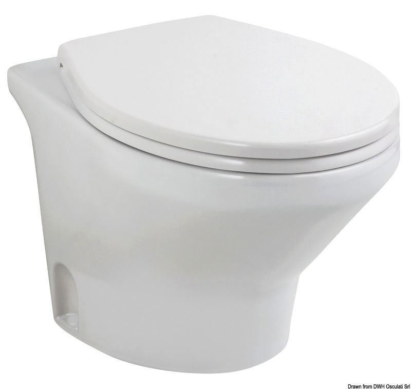 Il WC Compass è stato ideato per barche da 30 a 50’. È l’entry level di Tecma per chi non vuole rinunciare all’affidabilità ed alle prestazioni.Rimane silenzioso come tutte le toilet Tecma. Colore bianco, tazza in ceramica made in Italy, tavoletta in plastica termoindurente con Soft Closing.Pannello di controllo “Eco Rocker switch” incluso. Sistema completo di elettrovalvola per bypassare l’impianto idrico di bordo. Per installazione con pompa di carico acqua di mare ordinare il codice 16.525.12/16.525.24 o simili.