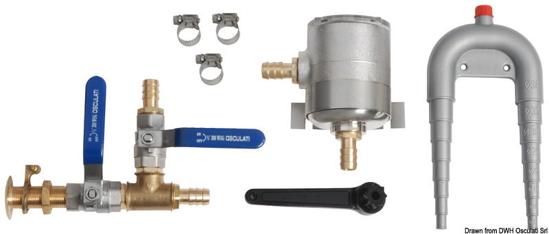 Composto da raccorderia, valvole, filtro ed antisifone.Tubo da utilizzare Ø 16 mm.