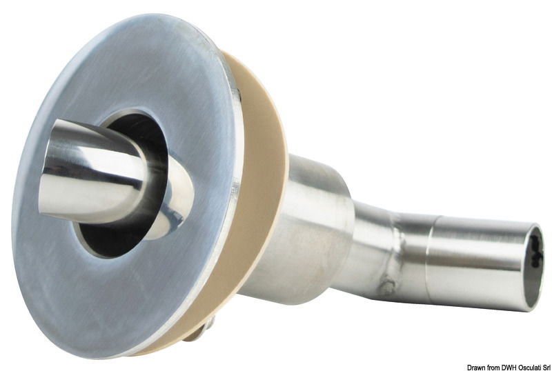 Adattatori di scarico con tubo di aspirazione da 24 mm di diametro.Realizzati in acciaio inossidabile 316.