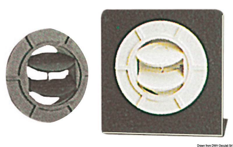 Orientable air outlet black Ø 75 mm