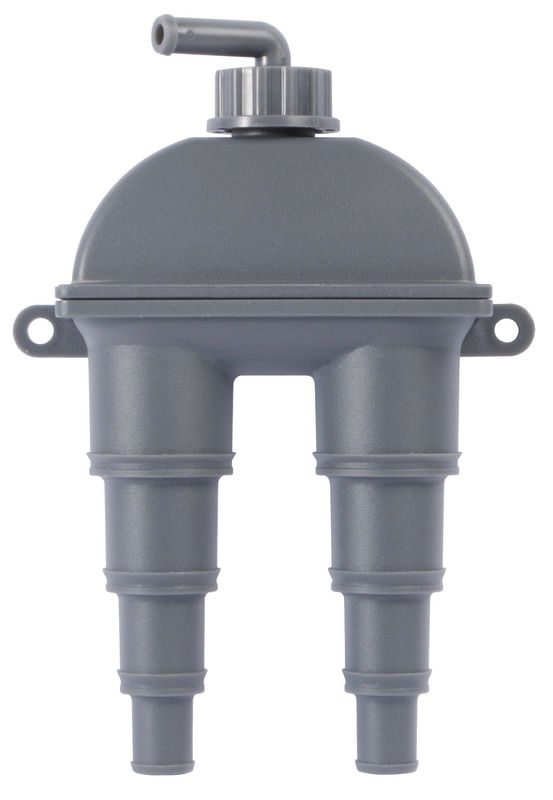 Dispositivo antisifone da utilizzare negli impianti di scarico, prese a mare e WC montati sotto la linea di galleggiamento.