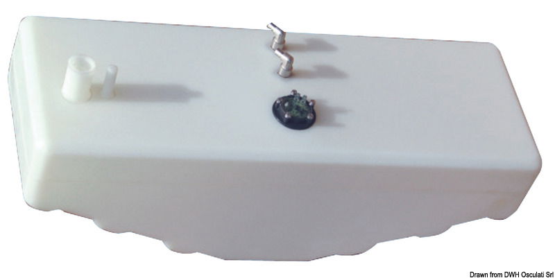 In polietilene reticolato omologato benzina, fabbricati secondo ISO 21487, certificati RINA CE. Completi di indicatori livello European VDO 10-180 Ω già installati e testati.