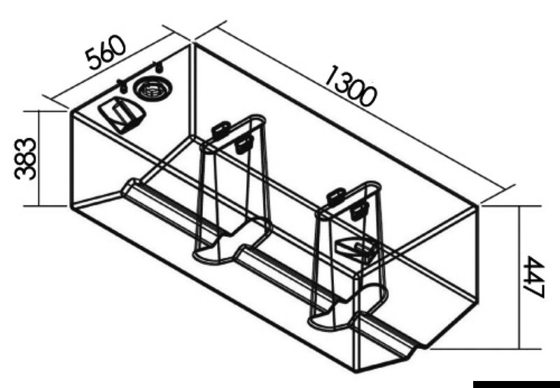In polietilene reticolato omologato benzina, fabbricati secondo ISO 21487, certificati RINA CE. Completi sensori di livello 10-180 Ω già installati e testati.
