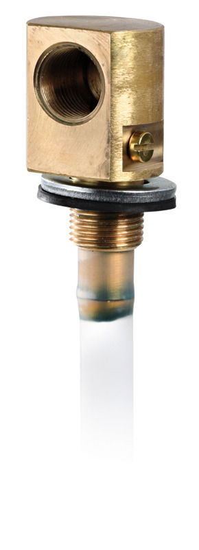 Pescante per serbatoi 52.035.xx, 52.036.xx e simili. Filetto femmina 3/8".Lunghezza massima 550 mm e tagliabile a misura.