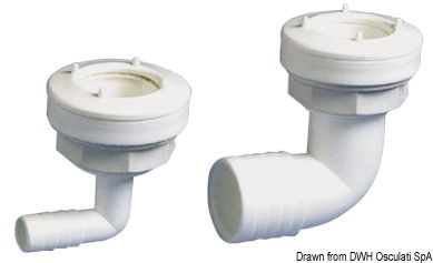 In nylon a pipa a 90° adatti per serbatoi d’acqua flessibili 52.196.xx.