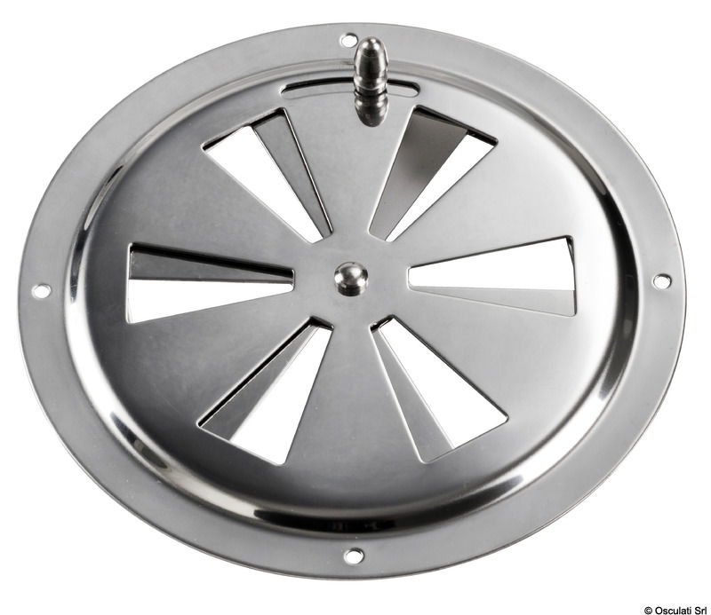 In acciaio inox lucidato, con chiusura a rotazione.