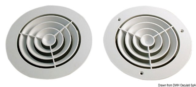 In ABS bianco per distribuzione aria.