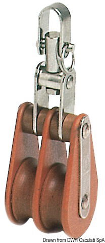 Tufnol HYE block 2 pulleys 14x50mm TW