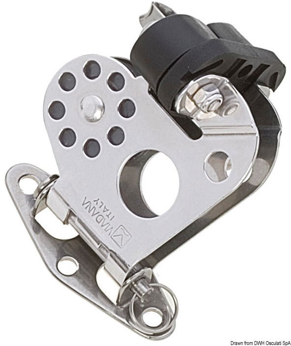 Carcassa in nylon nero più rinforzi in acciaio inox.