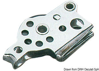 In acciaio inox con puleggia in nylon.