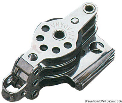 In acciaio inox con puleggia in nylon.